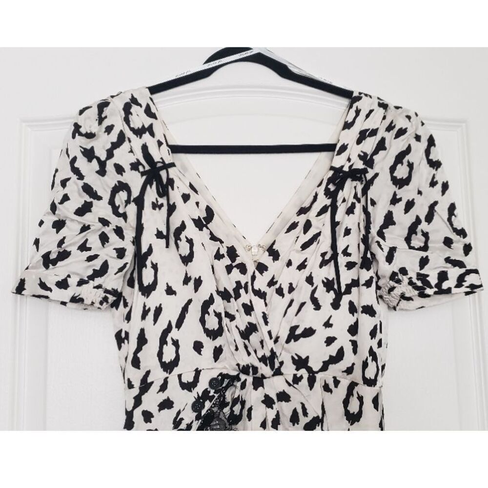 Self Portrait Leopard-Print Twisted Maxi Dress Sz 6 Formal ASO Dynasty Formal - Picture 5 of 13